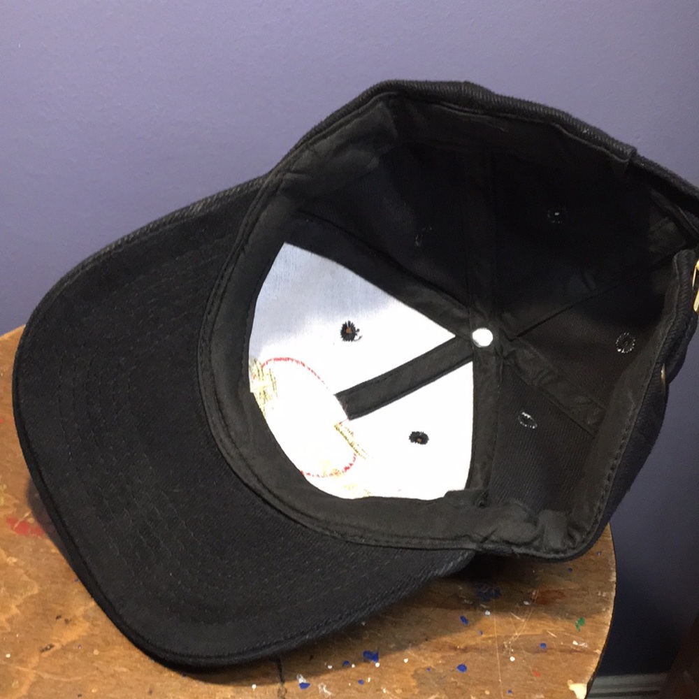 Japan black full 6 panel cap adjustable back strap hat - Picture 6 of 9